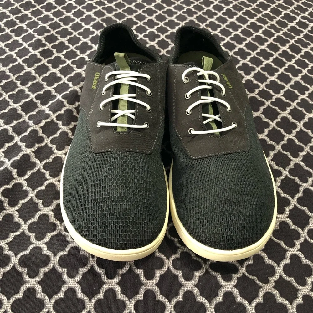 OluKai NOHEA MOKU Mesh Comfort Sneakers Shoes Black Green Sneakers Mens Sz 10